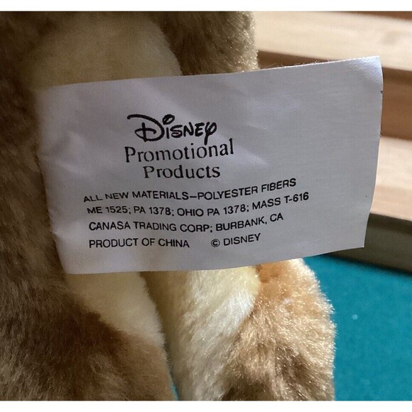 Vintage Disney BAMBI Standing Fawn Deer Promotional Plush Toy 12" Wire In Legs - Picture 6 of 14